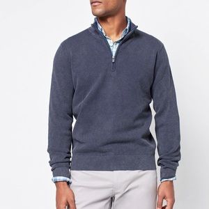 FAHERTY CASHMERE BLEND QUARTER ZIP SWEATER SIZE XL